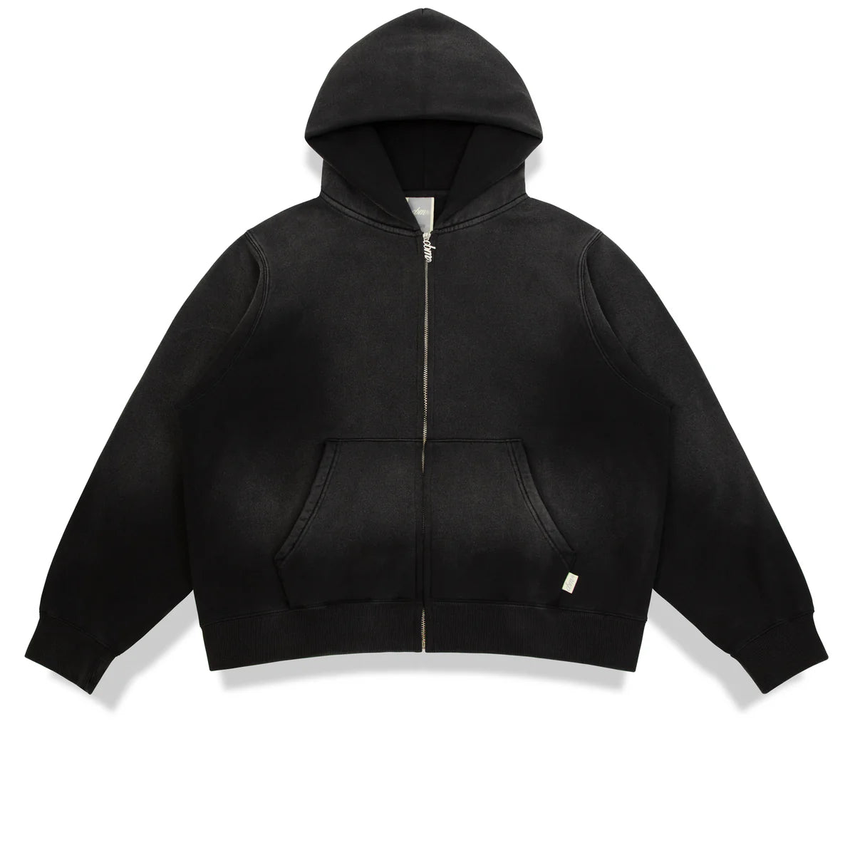 Heavyweight Wash Zip Up - Raven