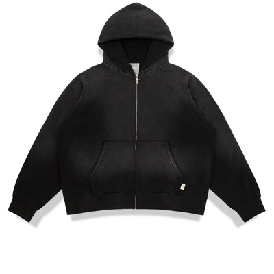 Heavyweight Wash Zip Up - Raven