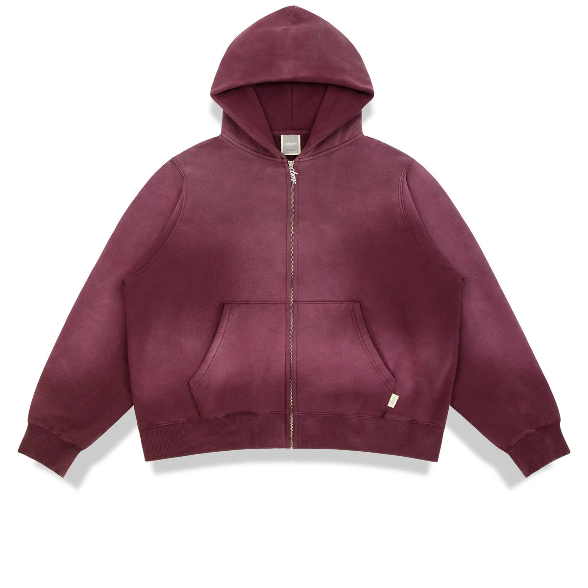 Heavyweight Wash Zip Up - Mulberry