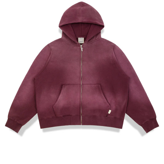 Heavyweight Wash Zip Up - Mulberry