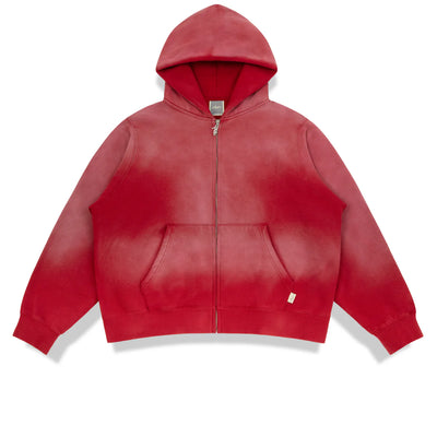 Heavyweight Wash Zip Up - Cranberry