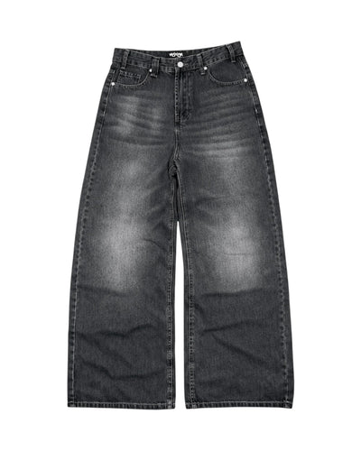 NYXYN - BAGGY WASHED JEANS - BLACK