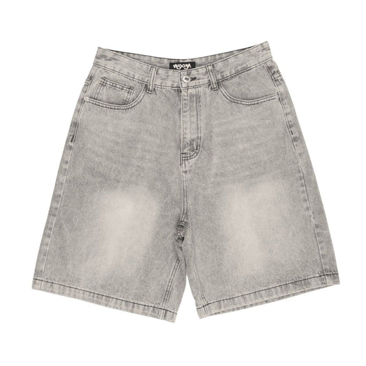 NYXYN - BAGGY DENIM JORTS - LIGHT GREY